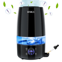 KNKA 4.5L Humidifier for Room - Quiet, Auto Humidity Control, Essential Oil Diffuser, 40H Runtime, Top Fill, Easy Clean, Anti-Leak