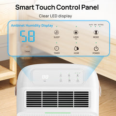 KNKA Pro Dehumidifier for Home and Basement, MAX 34 Pints (DOE) Dehumidifier with Drain Hose, Up to 2500 Sq.Ft., Smart Humidity Control, Auto Defrost, Quiet Operation, 24H Timer