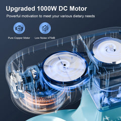 Fatabeta 1000W Stand Mixer, 5.5QT Kitchen Mixer with Dough Hook, Whisk and Beater, Electric Mixer with Bowl & 11 Speeds - Cake Mixer for Baking, Bread & More, Blue