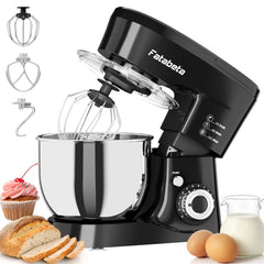 Fatabeta 1000W Stand Mixer, 5.5QT Kitchen Mixer with Dough Hook, Whisk and Beater, Electric Mixer with Bowl & 11 Speeds - Cake Mixer for Baking, Bread & More, Black