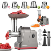 Fatabeta Meat Grinder - 3000W Max Electric Meat Mincer with Sausage Filler, Kubbe Kit, 3 Grinding Plates & Slicer/Shredder Attachments - for Home Kitchen