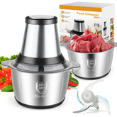 MULISOFT Electric Food Chopper, 2 Speed Food Processor with Bi-Level Blades, Meat Grinders for Vegetable, Onion, Garlic, Salad, Baby Food, Fruit, Nuts, 8 Cup