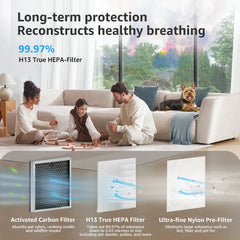 KNKA HEPA Air Purifier Replacement Filter for APH3000, 2 Pack, H13 True HEPA Filter