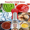 1100W Immersion Blender, 21-Speed Hand Blender with Turbo Mode, 5-in-1 Stick Blender for Smoothies, Baby Food, Soups, Purees, Red
