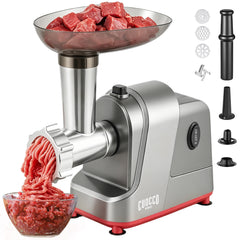 Meat Grinders, 3000W Max Electric Meat Grinder with Sausage Stuffer Maker, Kubbe Kit, 3 Grinding Plates, for Home Kitchen & Pet Food, Easy Clean
