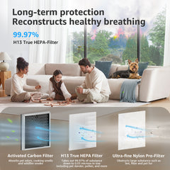 KNKA HEPA Air Purifier Replacement Filter for APH3000, 2 Pack, H13 True HEPA Filter
