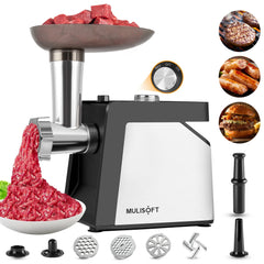 MULISOFT Meat Grinder, 2500W Electric Meat Grinders for Home Use, with Sausage Maker & Kubbe Kit, Heavy Duty