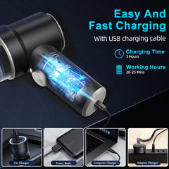 Car Vacuum Cleaner, Cordless 120W/8000PA Powerful Suction Handheld Vacuum, Mini Vacuum Blow & Suction, Car Vacuum for Car