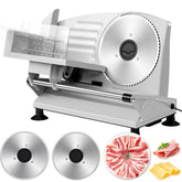MULISOFT Meat Slicer for Home Use – 2 Removable Stainless Steel Blades, Adjustable Thickness, Child Safety Lock – Cuts Meat, Cheese, Bread