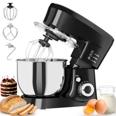 CUOCCO PRO 1000W Stand Mixer - Electric Stand Mixer with 5.5Qt Bowl, 11 Speeds, Dough Hook & Whisk & Beater, Tilt-Head, Dishwasher Safe, Suction Base, Black