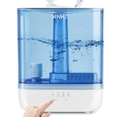 KNKA Humidifier, 6L Humidifier for Room, Cool Mist Humidifier for Home, Baby, and Bedroom, Quiet, Top-Fill, 360° Nozzle, 60-Hour Runtime, White