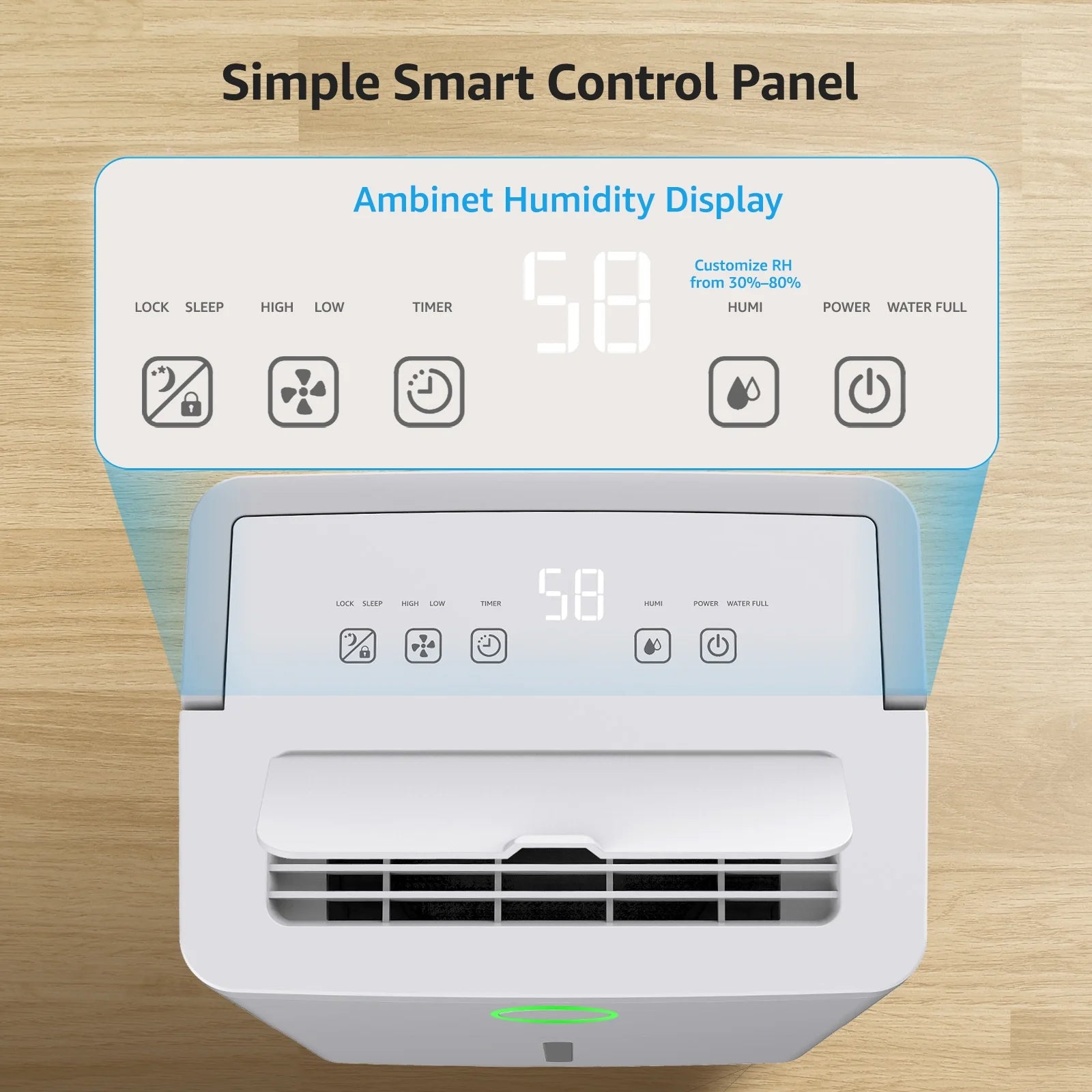 KNKA Pro Dehumidifier for Home with Drain Hose, (DOE Rating 10 pints/day), Dehumidifier for Basements, Covers Up to 1,500 Sq Ft, Auto Humidity Control for Bedroom, Bathroom, RV