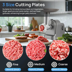 Fatabeta 3000W Max Electric Meat Grinder, with Sausage Stuffer Maker, Kubbe Kit, 3 Grinding Plates, for Home Kitchen & Pet Food, Easy Clean