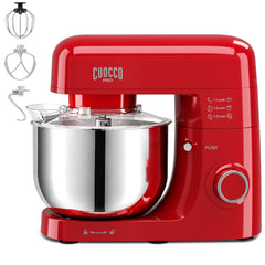 CUOCCO PRO 6.5 Qt Stand Mixer, Mixers for Kitchen, Handles Up to 1100g/2.4 lb Dry Flour, 1200W Peak, 8 Speeds + Pulse, Dough Hook, Beater & Whisk for Bread & Pizza, Cake & Cookies
