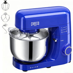 CUOCCO PRO 6.5 Qt Stand Mixer, Mixers for Kitchen, Handles Up to 1100g/2.4 lb Dry Flour, 1200W Peak, 8 Speeds + Pulse, Dough Hook, Beater & Whisk for Bread & Pizza, Cake & Cookies
