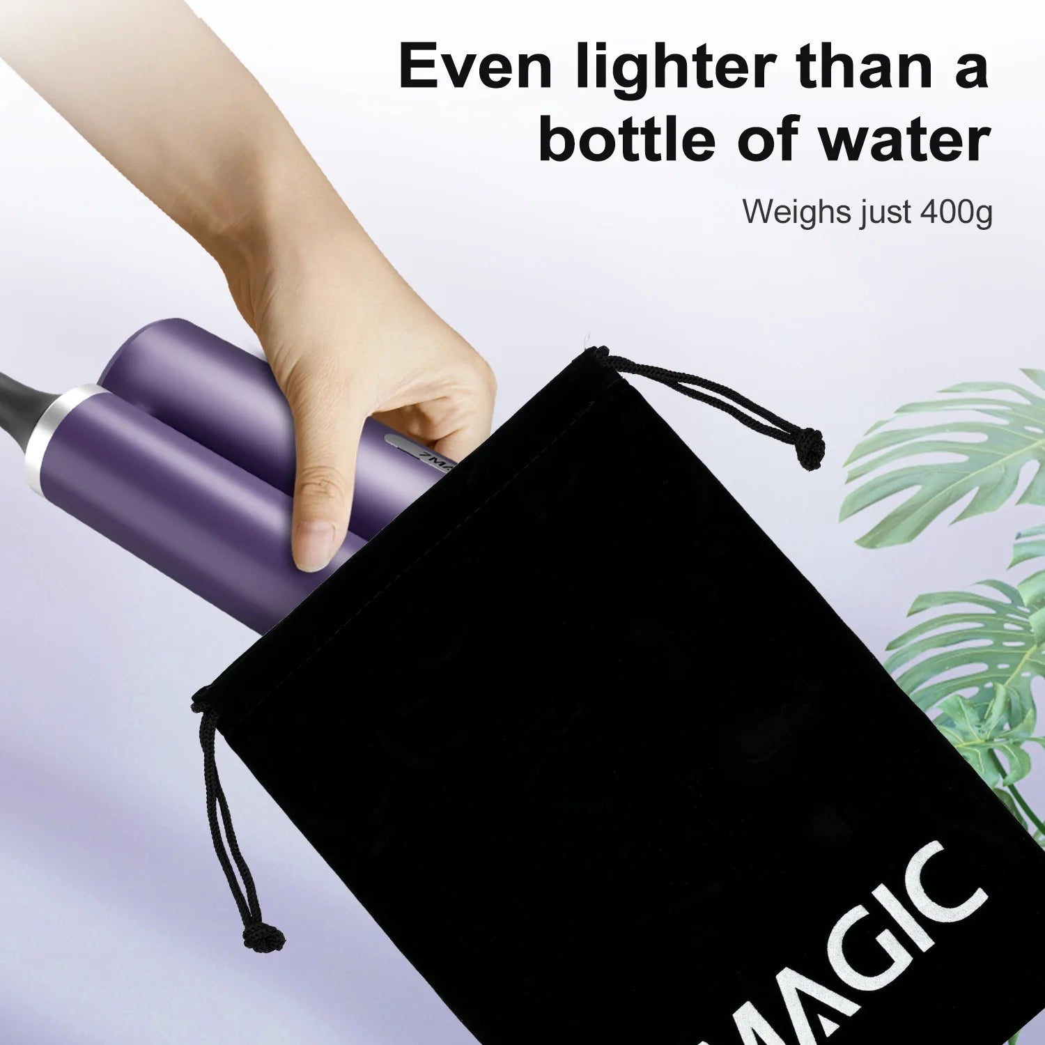 7MAGIC Hair Dryer, Blow Dryer with Diffuser, Powerful 1600W Motor for Fast Drying, Hair Dryers for Women with Storage Bag, Folding Handle, Purple