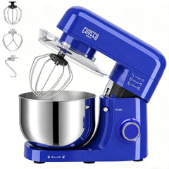 CUOCCO PRO 6.5 Qt Stand Mixer, Mixers for Kitchen, Handles Up to 1100g/2.4 lb Dry Flour, 1200W Peak, 8 Speeds + Pulse, Dough Hook, Beater & Whisk for Bread & Pizza, Cake & Cookies