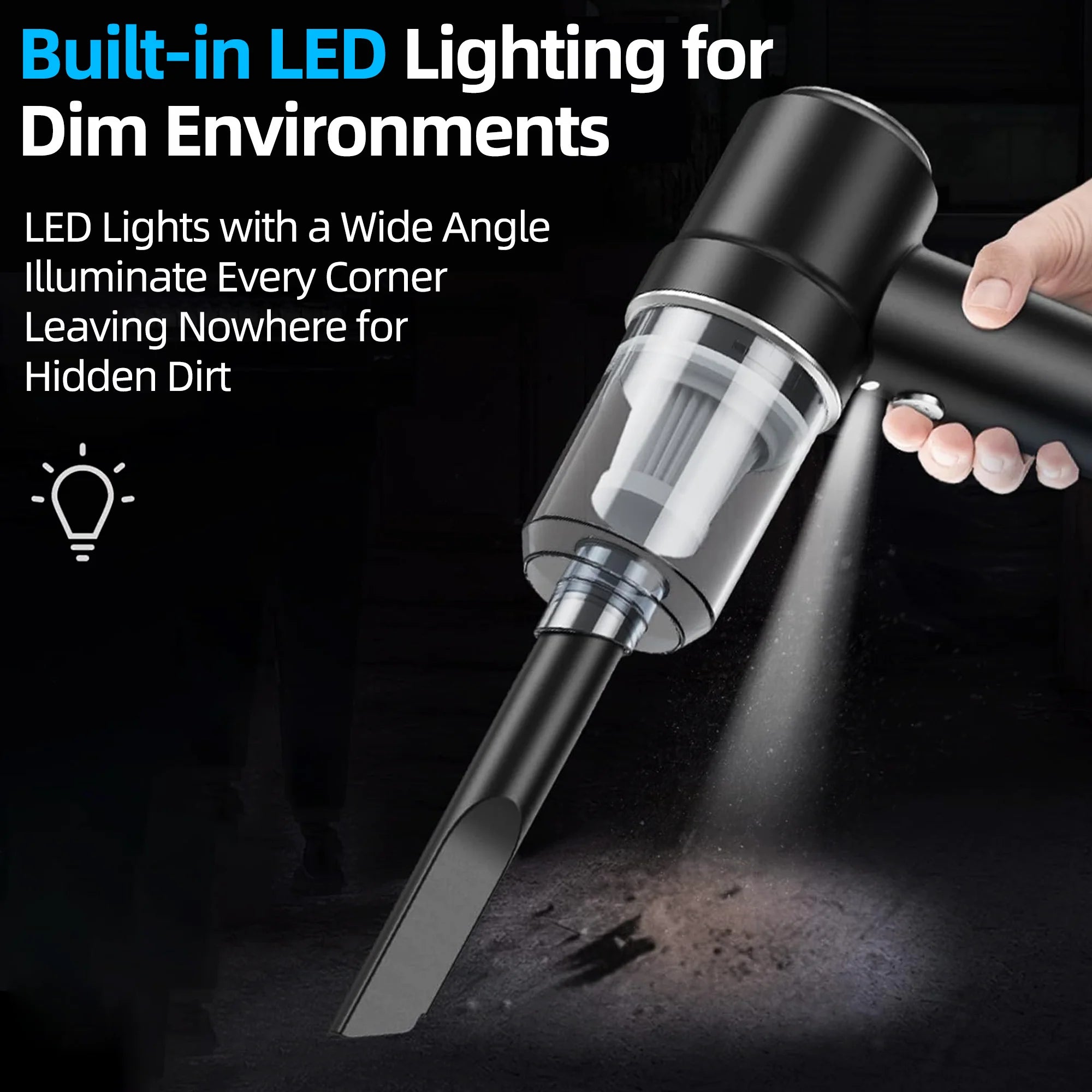 Car Vacuum Cleaner, Cordless 120W/8000PA Powerful Suction Handheld Vacuum, Mini Vacuum Blow & Suction, Car Vacuum for Car