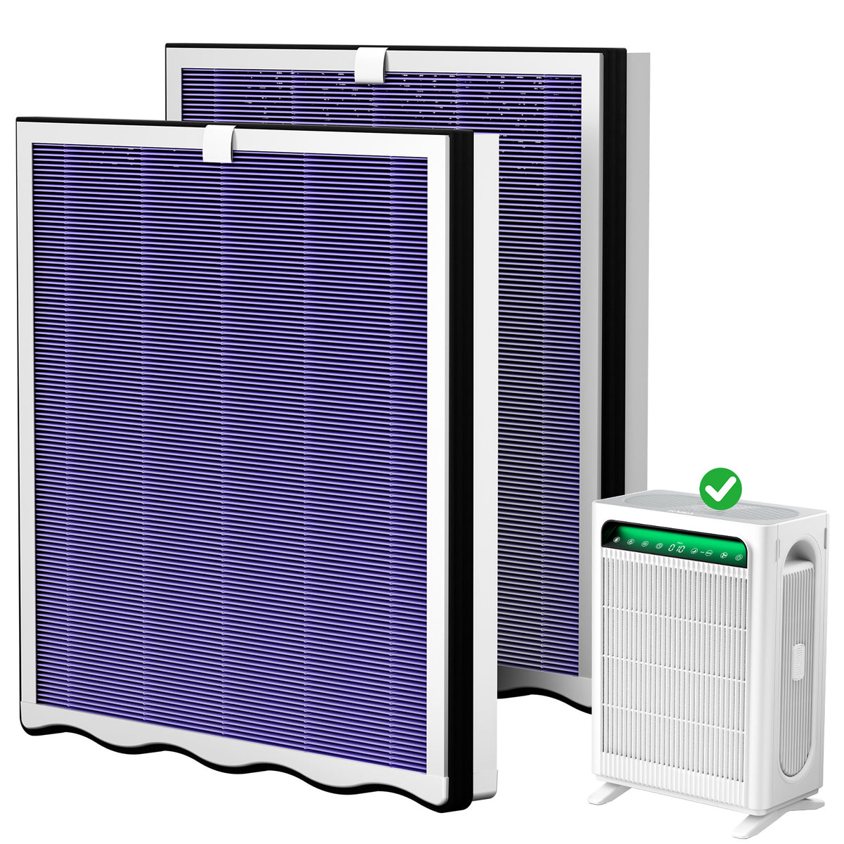 Air Purifier Replacement Filter for Air Purifier AP4, 2 Pack, Smoke Filter-Purple