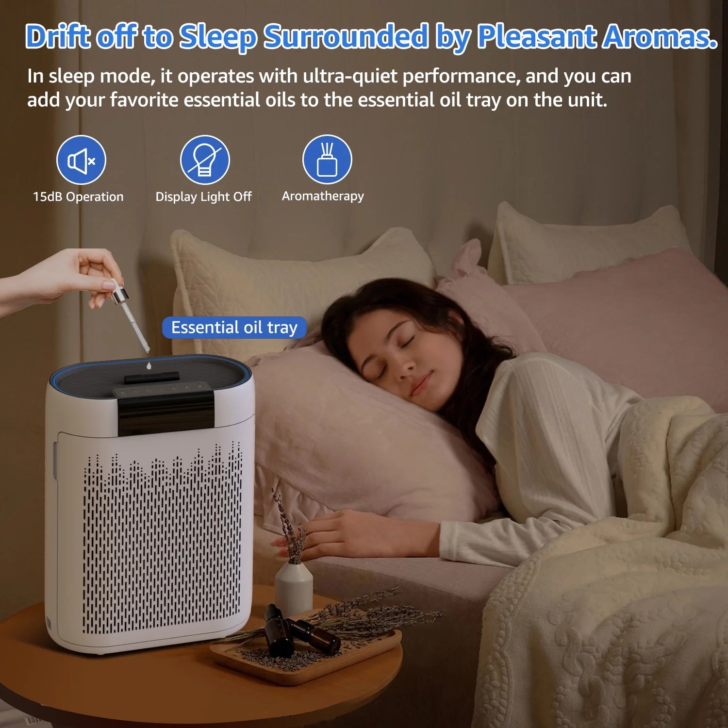 KNKA Air Purifier, HEPA Air Purifiers for Large Rooms up to 2500 Sq. ft., Air Cleaner with Air Quality Monitor, Smart WiFi, and Aromatherapy, for Allergies, Pets, Odors, Dust, Pollen, and Smoke