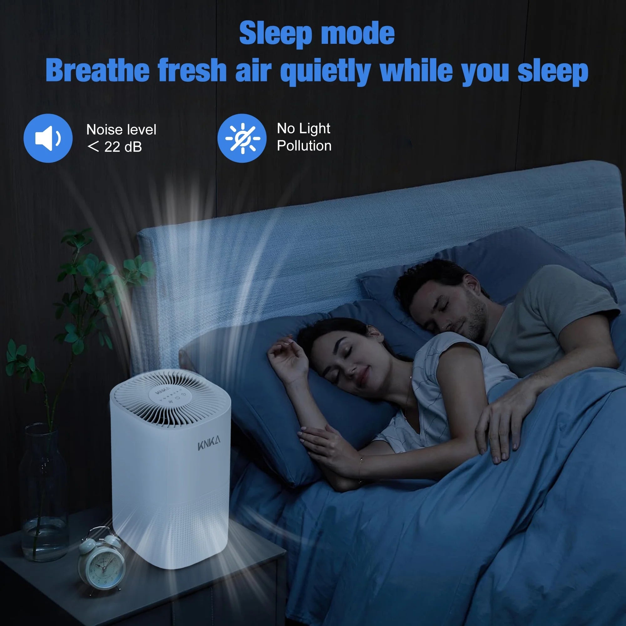 KNKA HEPA Air Purifiers for Home, Bedroom & Pet Areas up to 900 Sqft, Air Cleaner for PM2.5 Particles, Quiet Operation