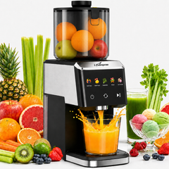 Juicer Machines, Touchscreen Cold Press Juicer with 5.4" Wide Chute, Slow Masticating Juicer with 5 Smart Speeds, High Juice Yield, Easy to Clean & Dishwasher Safe, Quiet Motor