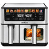 LifeImpree 11 QT Dual Basket Air Fryer with Viewing Window, 1800W Digital Air Fryer, Sync Finish & Dual Cook, 12 One-Touch Presets, 100°F–400°F